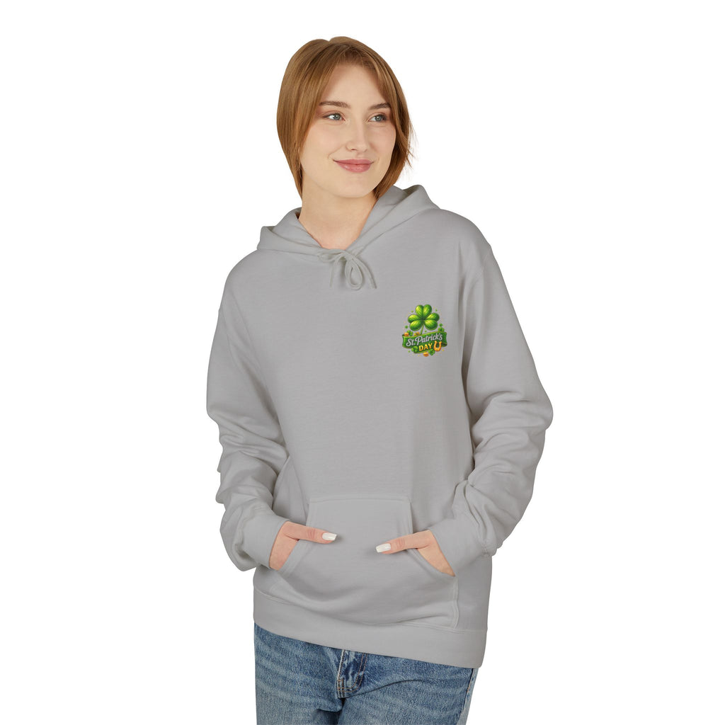 St. Patrick's Day Hoodie — 'Built-In Beer Holder' Leprechaun Beer Graphic