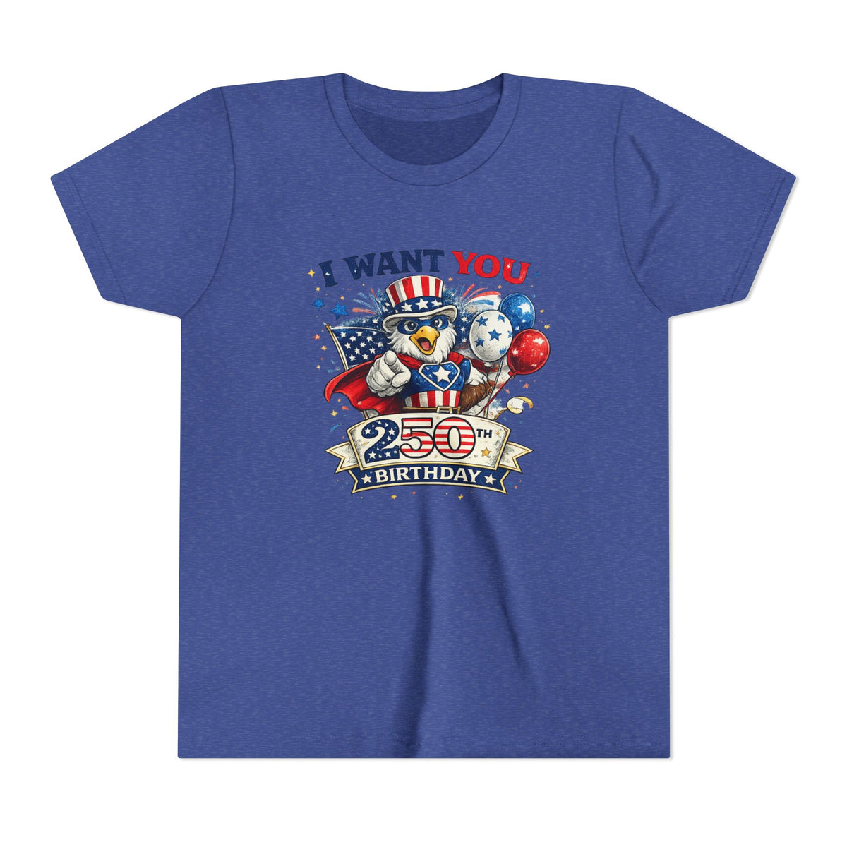 I Want You Eagle 250th Birthday Youth Tee | Patriotic Independence Day