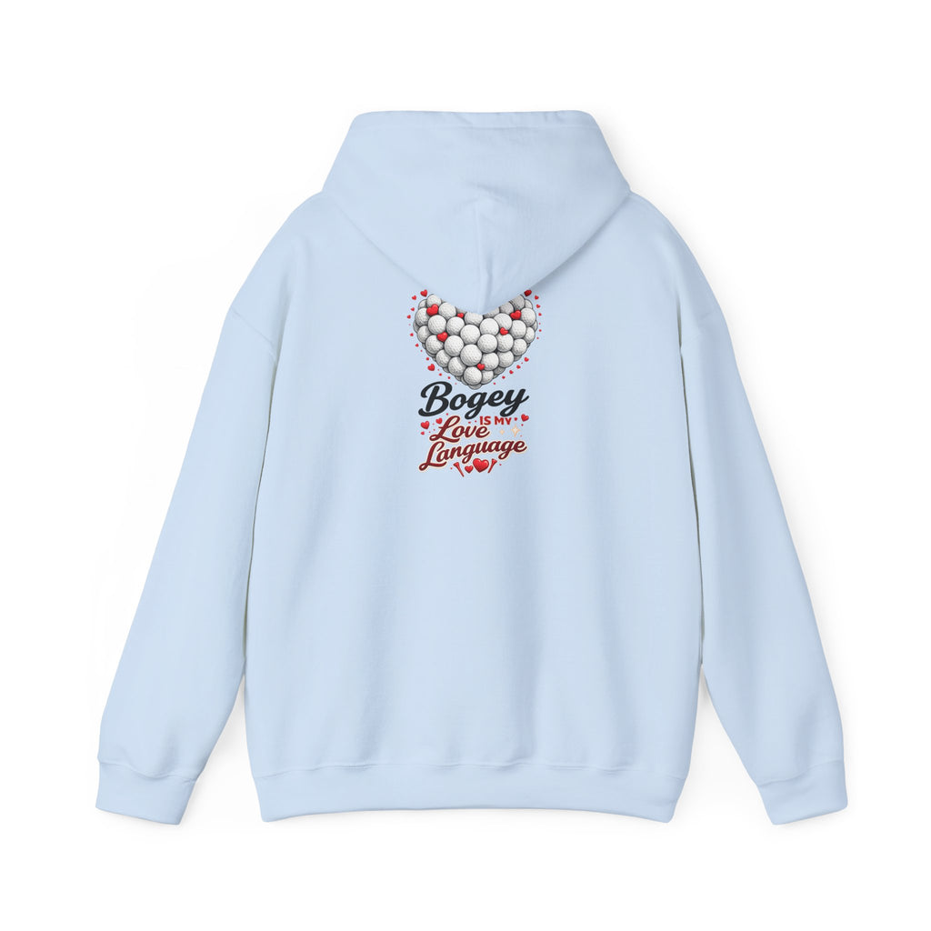 Bogey Love Language hoodie | Golf ball heart design sweatshirt