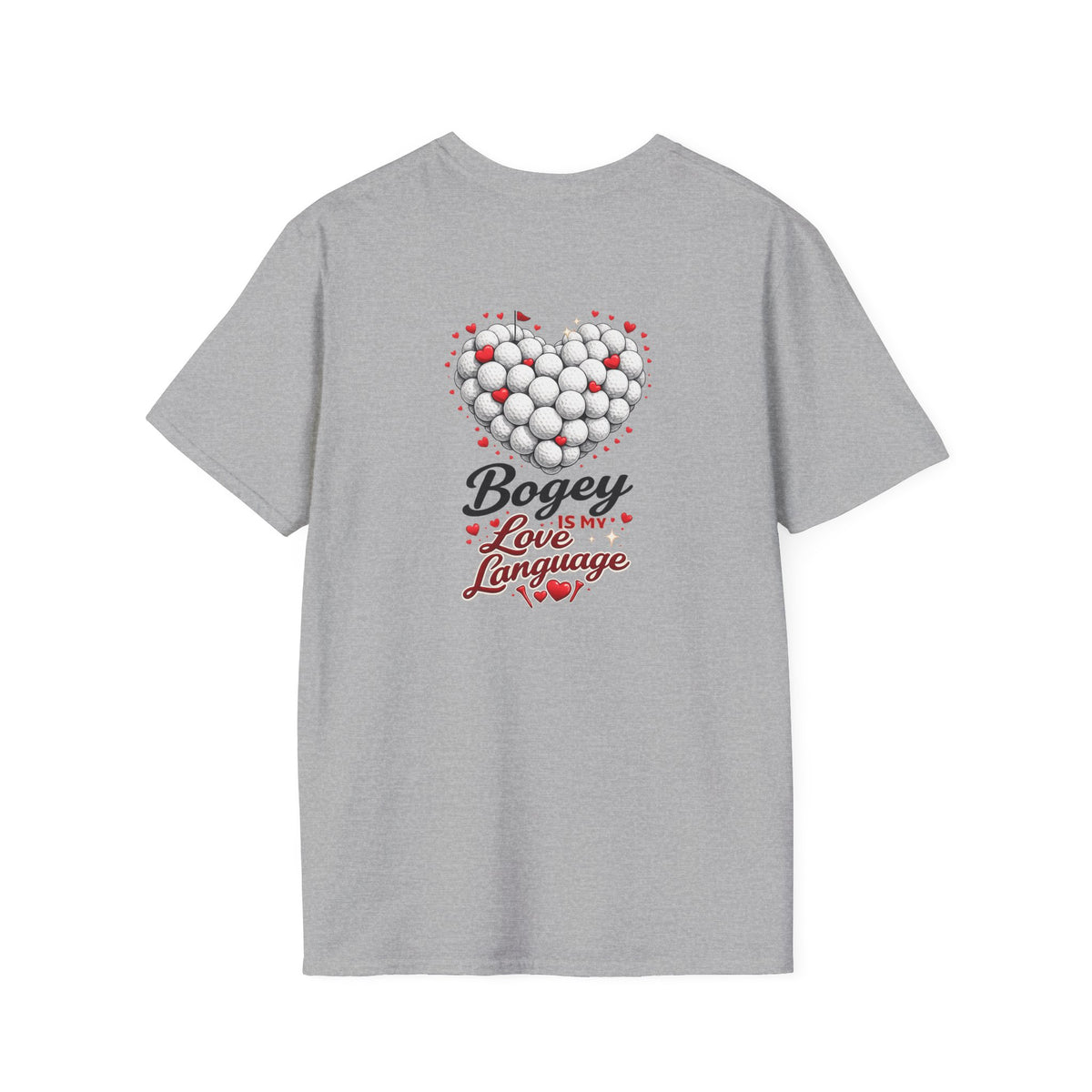 Bogey Is My Love Language T-Shirt | Golf Ball Heart, Golf Humor
