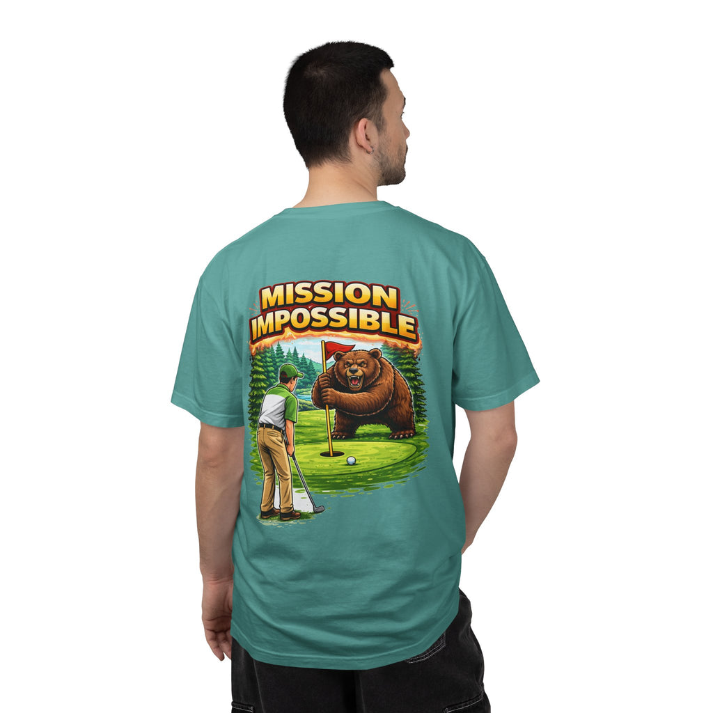 Mission Impossible golfing bear T-Shirt | Funny Golf Tee