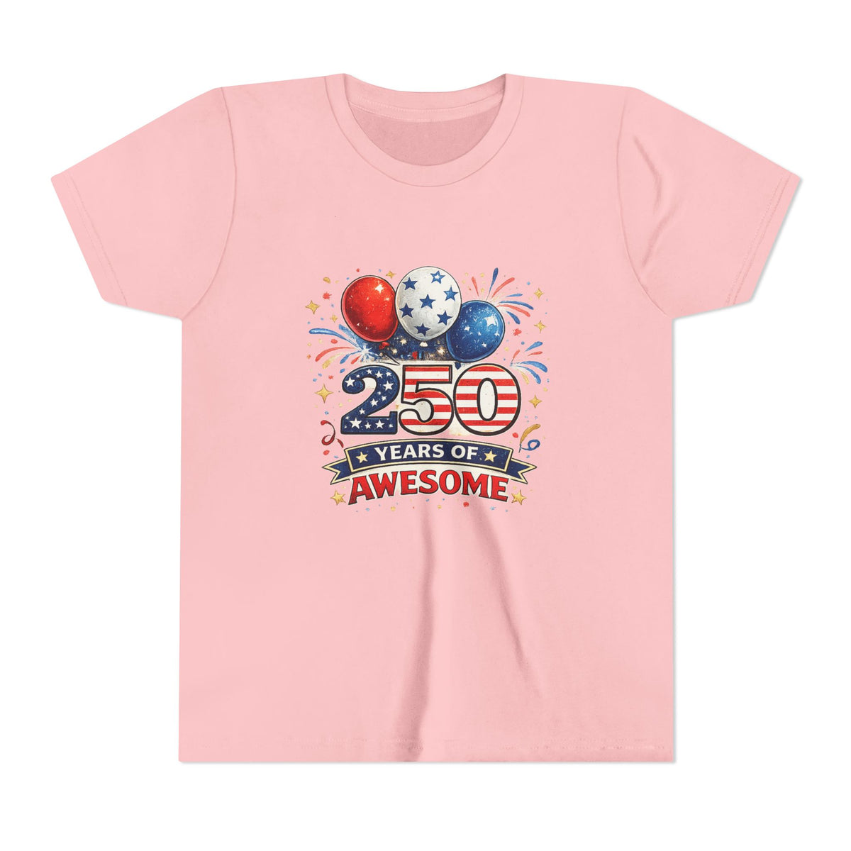 250 Years of Awesome Youth Tee | Patriotic Birthday Independence Day