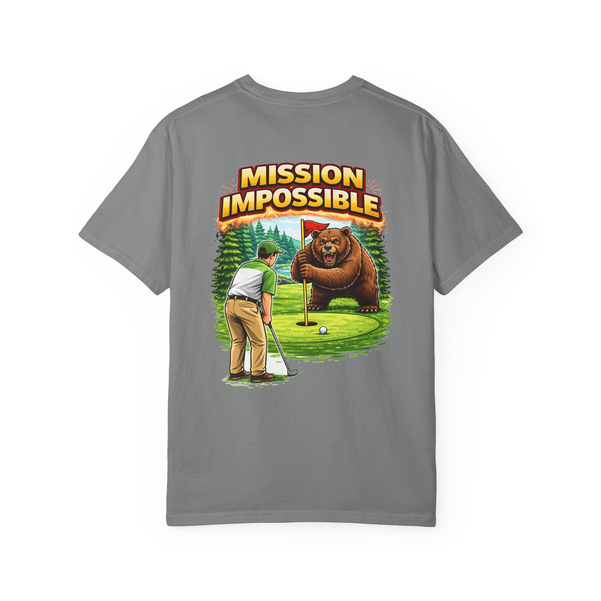 Mission Impossible golfing bear T-Shirt | Funny Golf Tee