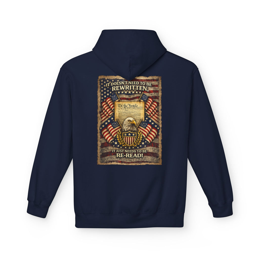 Constitution & Bald Eagle Hoodie | Patriotic American Flag, Historical Document Design