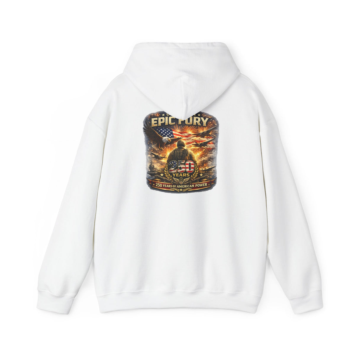 Epic Fury Soldier Helmet Hoodie | Military Memorial, American Flag