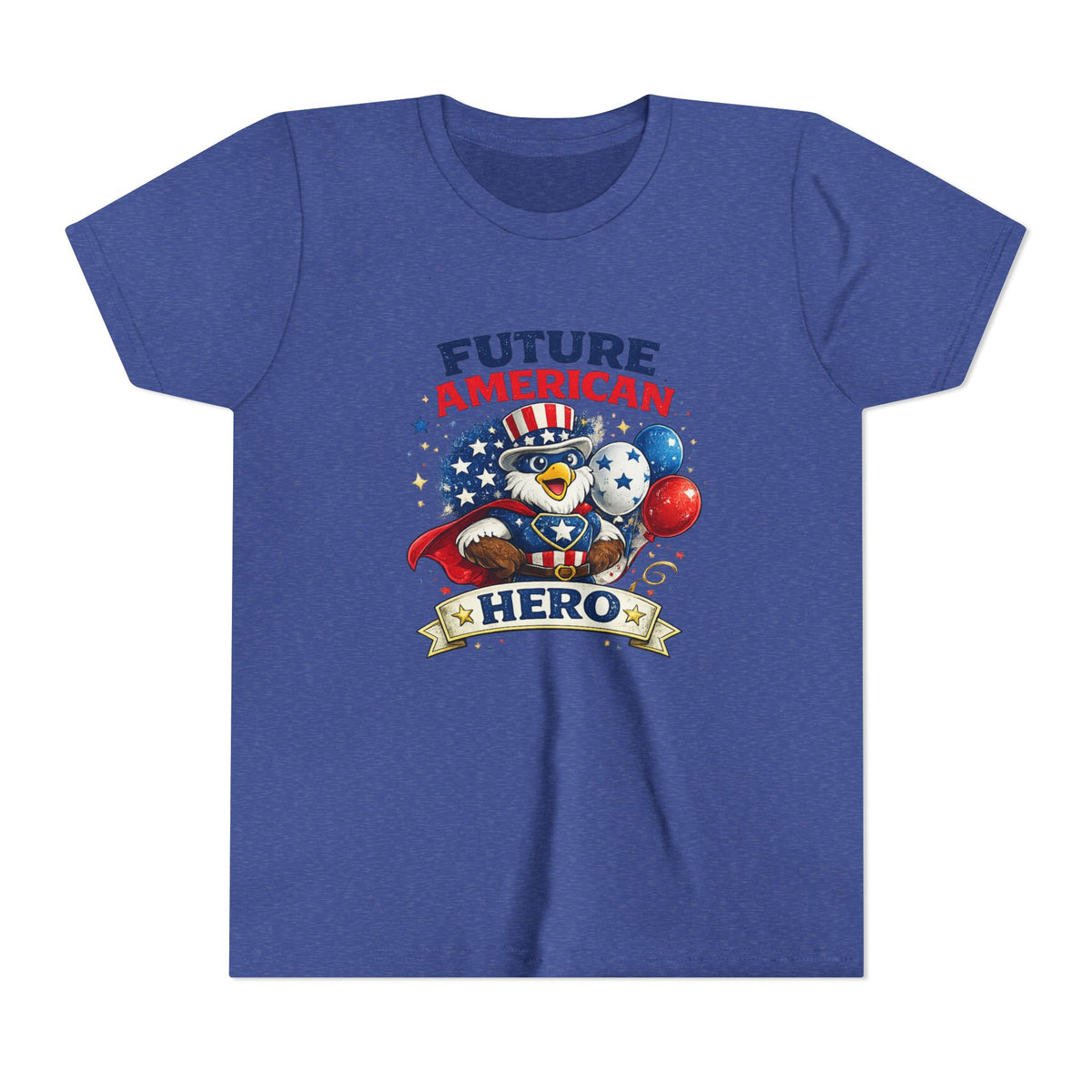 Future American Hero Youth Tee | Patriotic Eagle, Stars & Balloons