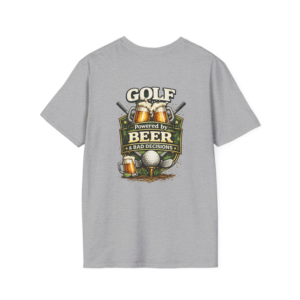 Golf Powered by Beer T-Shirt | Beer Golf Graphic Tee