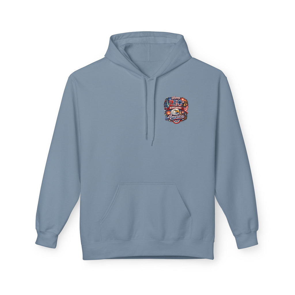 Land of the Free Because of the Brave Hoodie | American Flag Soldiers