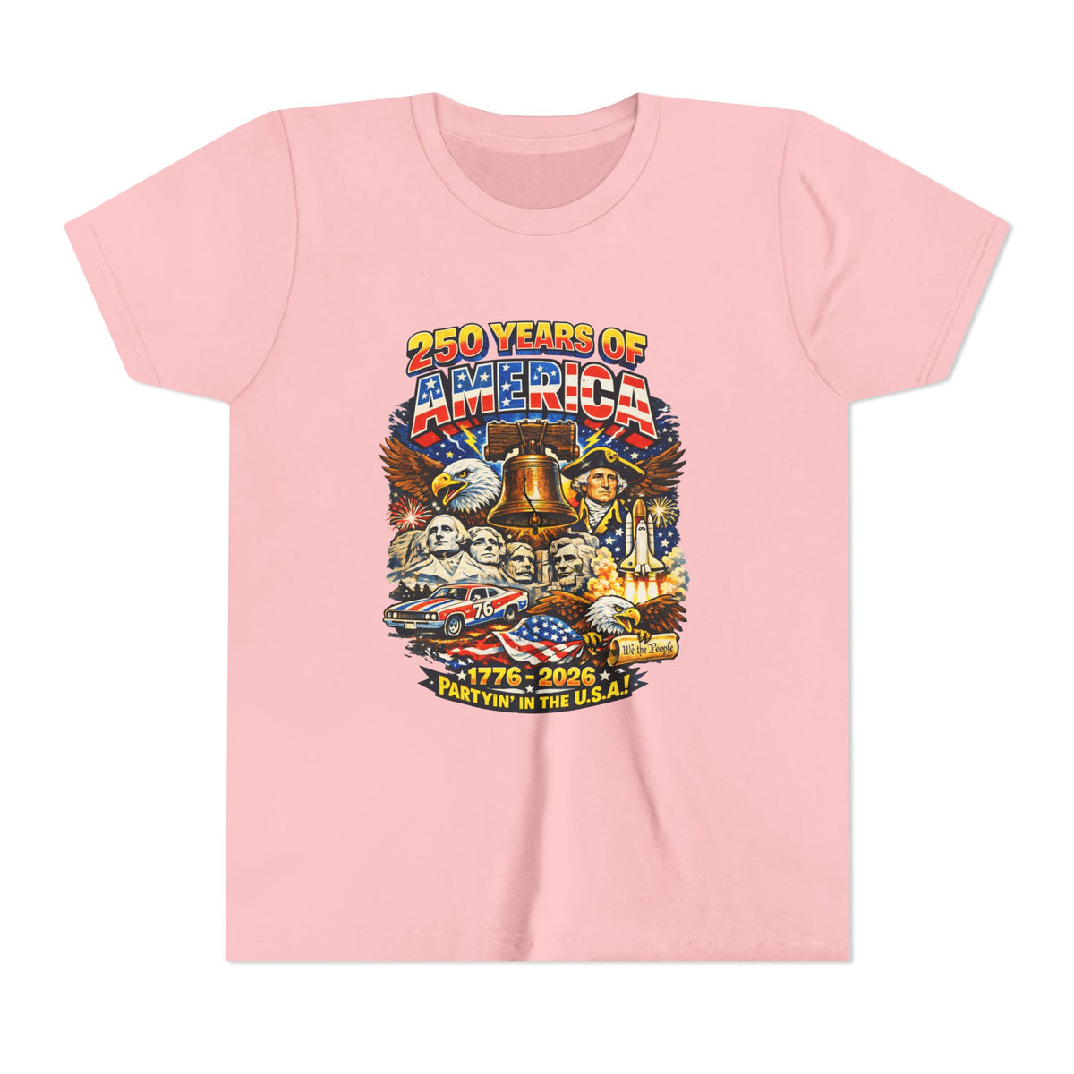 250 Years of America Youth Tee | 1776-2026 Patriotic Liberty Bell Eagle