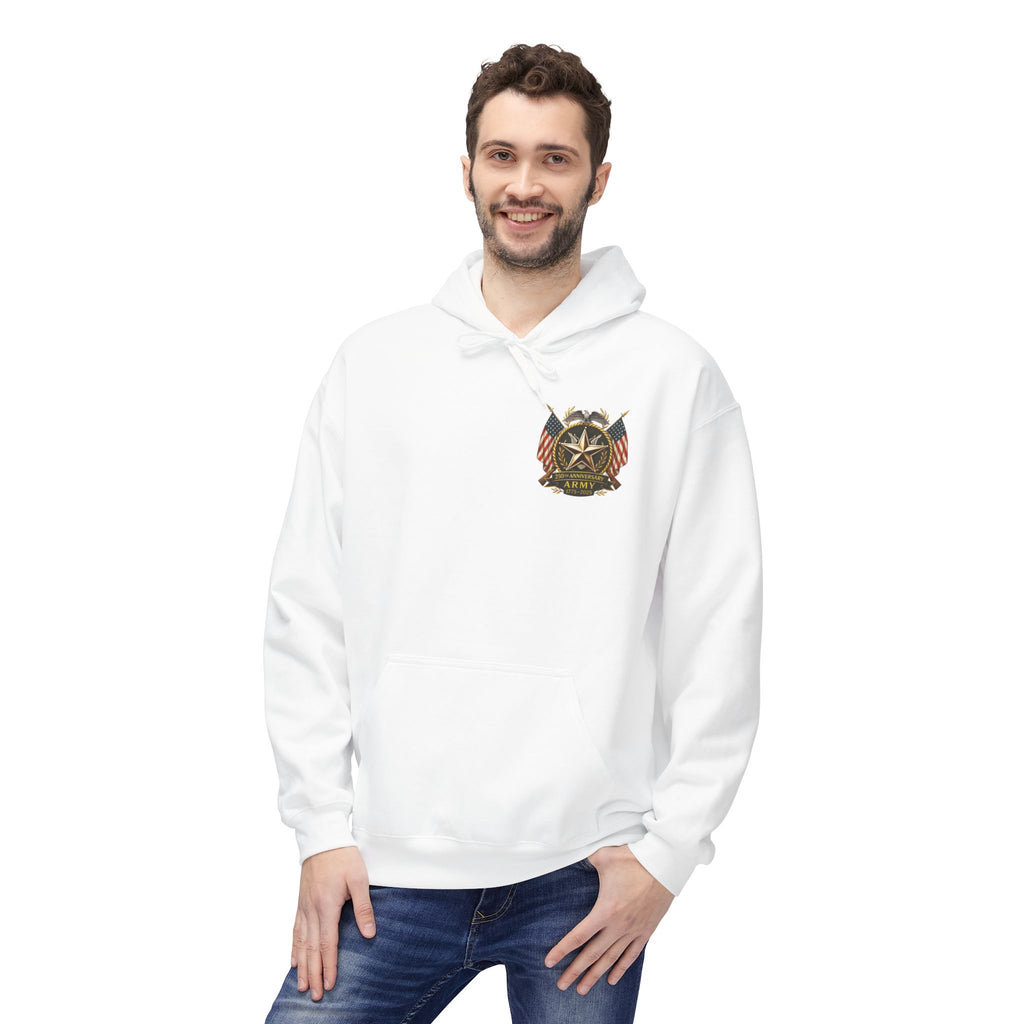 American Flag Soldier back print Hoodie | Patriotic veteran military design