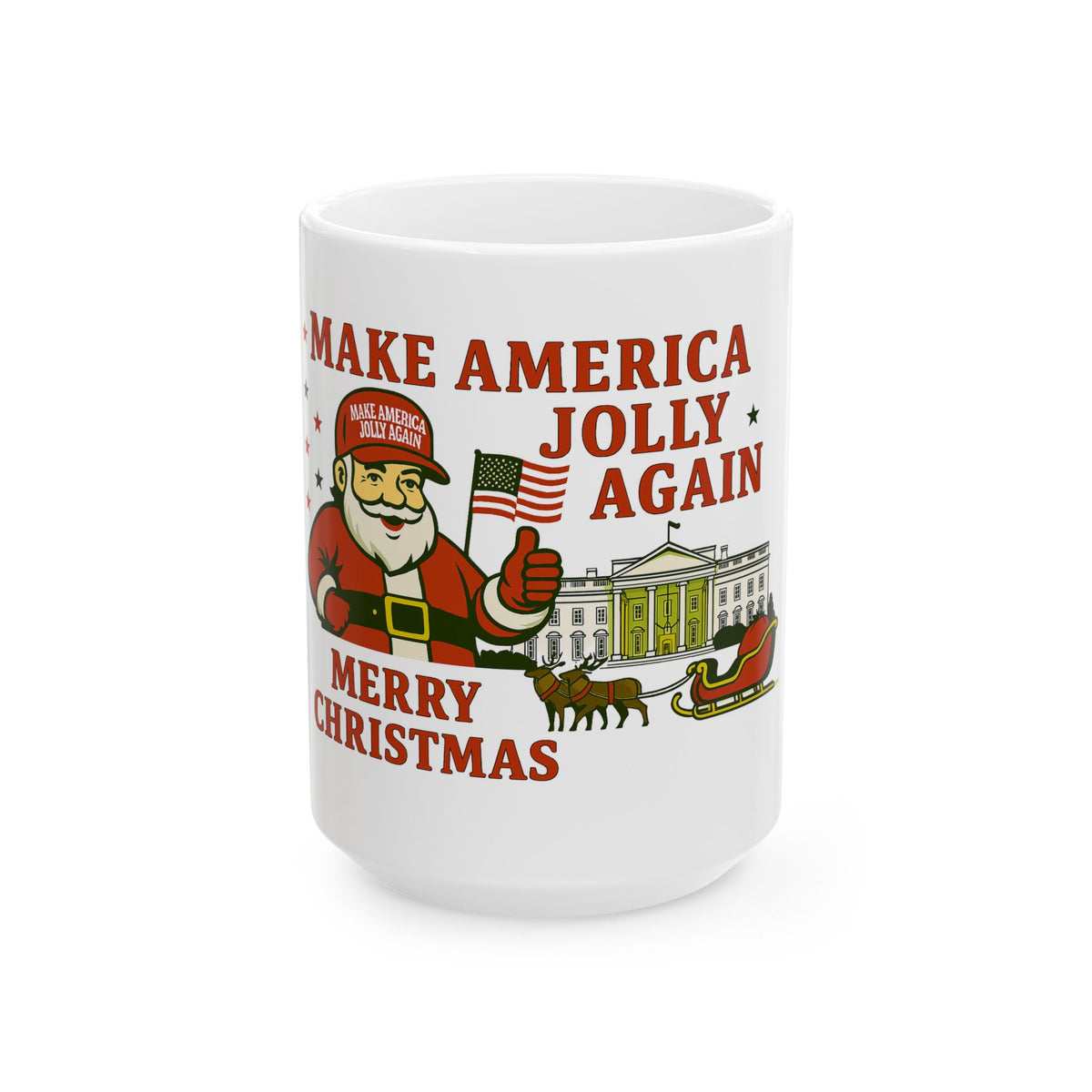 Mug - "Make America Jolly Again" Christmas Santa Holiday Coffee Mug