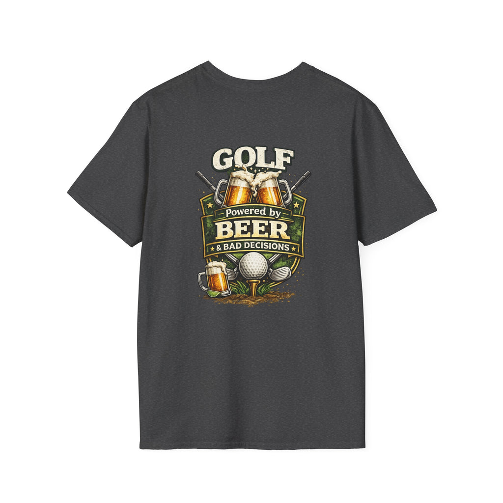 Golf Powered by Beer T-Shirt | Beer Golf Graphic Tee