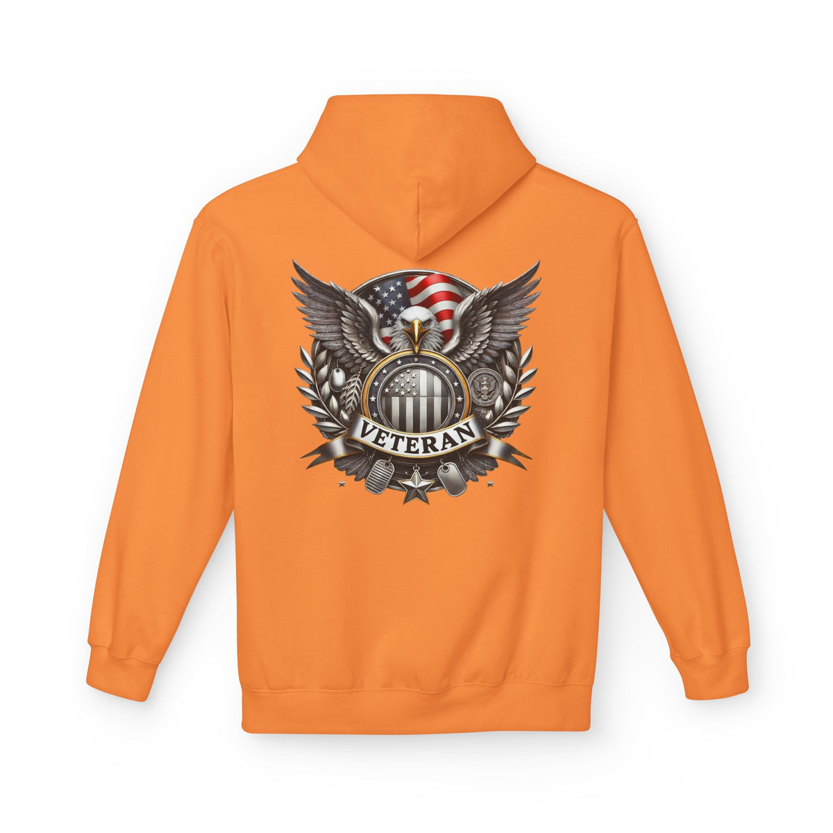 American Flag Eagle Veteran Hoodie | Patriotic Military Emblem