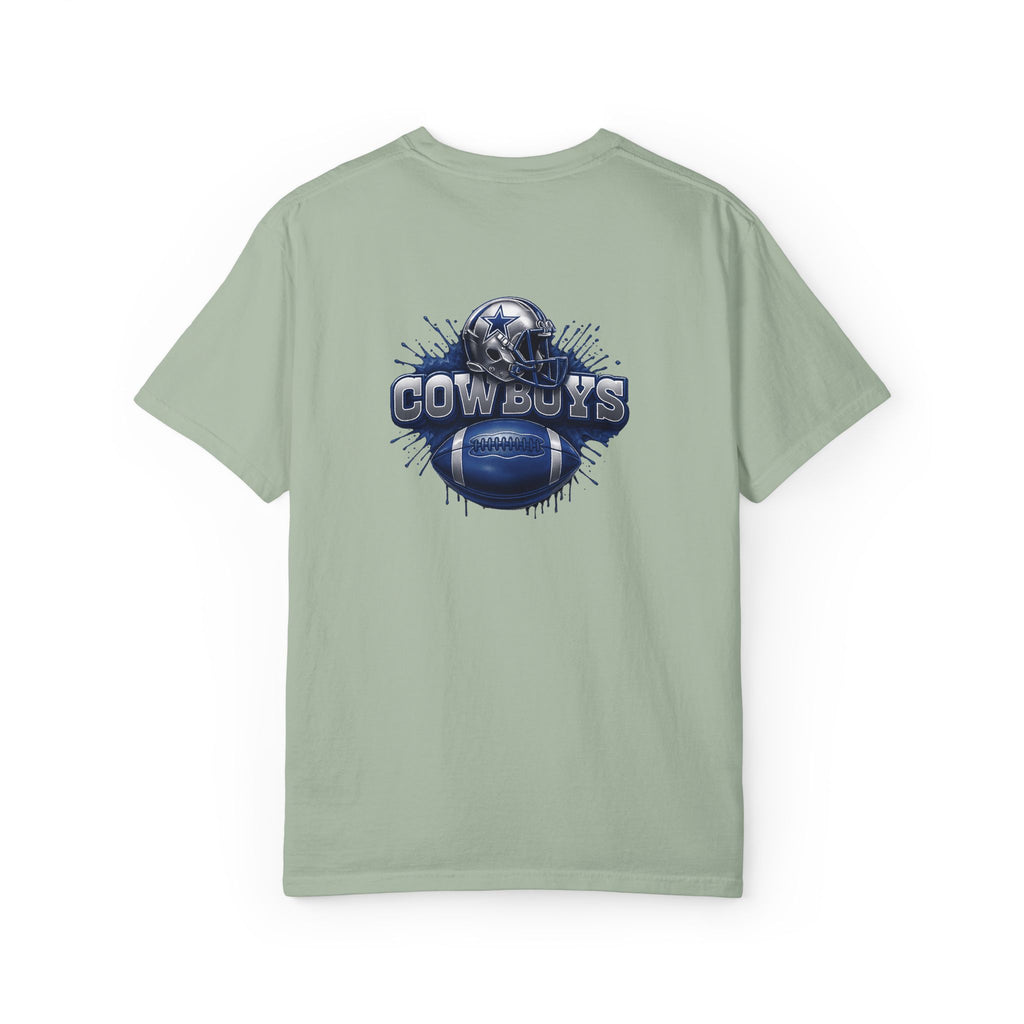 Dallas Cowboys Football T-Shirt — Team Helmet & Ball Logo Tee