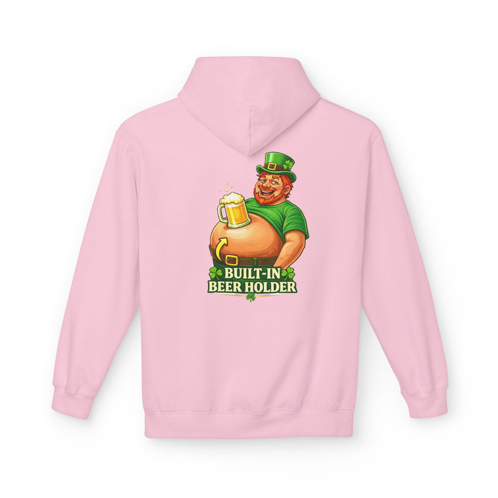 Built-In Beer Holder Hoodie | St. Patrick's Day Leprechaun Beer Belly Design