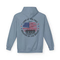 Land of the Free Because of the Brave Hoodie | American Flag Soldiers