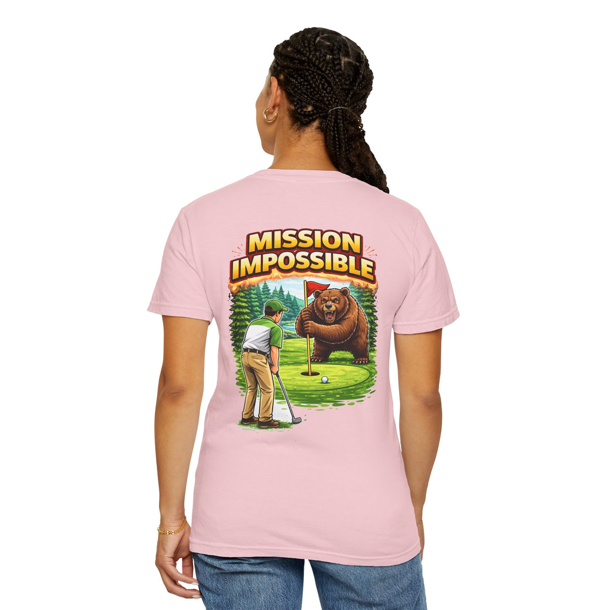 Mission Impossible golfing bear T-Shirt | Funny Golf Tee