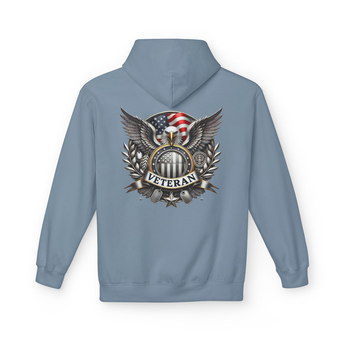 American Flag Eagle Veteran Hoodie | Patriotic Military Emblem