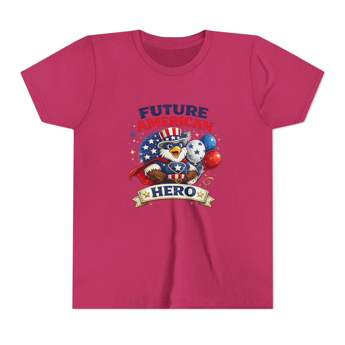 Future American Hero Youth Tee | Patriotic Eagle, Stars & Balloons