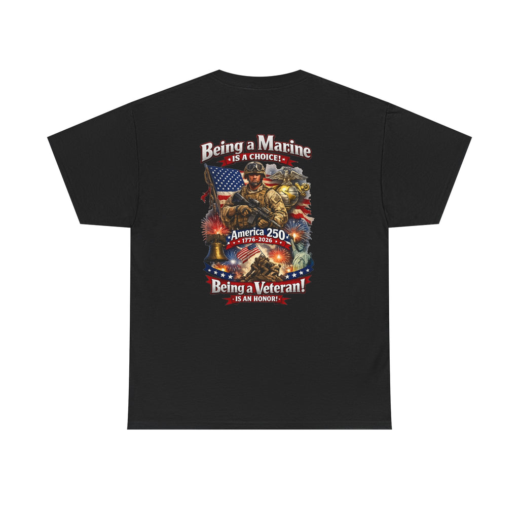 Being a Marine Veteran T-Shirt | Patriotic American Flag Military Tee