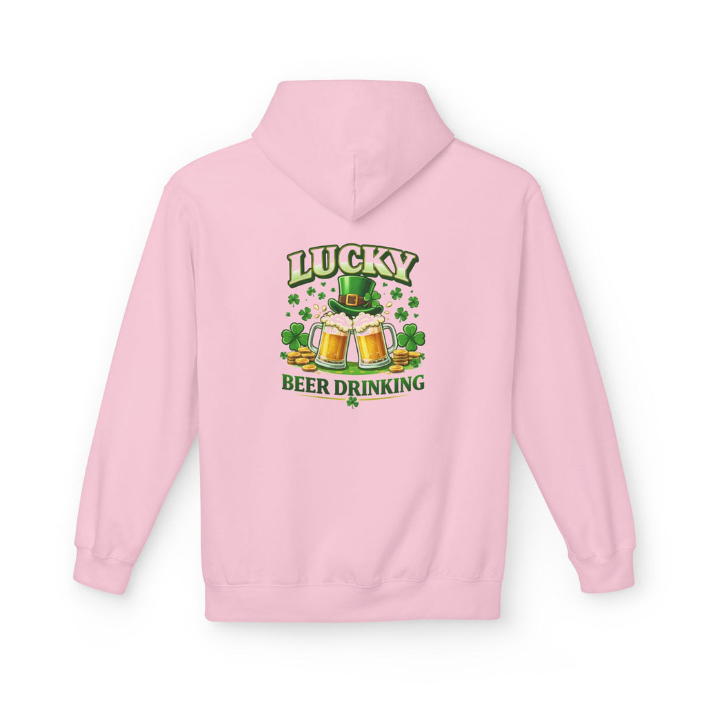 Lucky Beer Drinking Hoodie | St. Patrick's Day Shamrock Beer Graphic