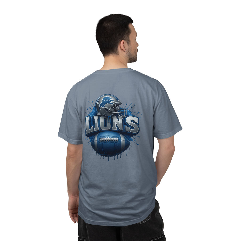 Football Graphic T-Shirt — Helmet & Ball Back Print