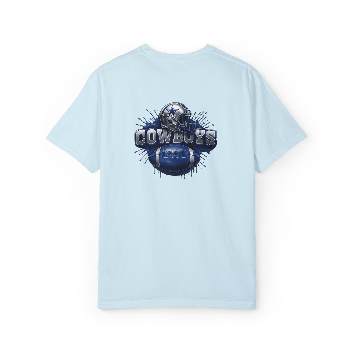 Dallas Cowboys Football T-Shirt — Team Helmet & Ball Logo Tee