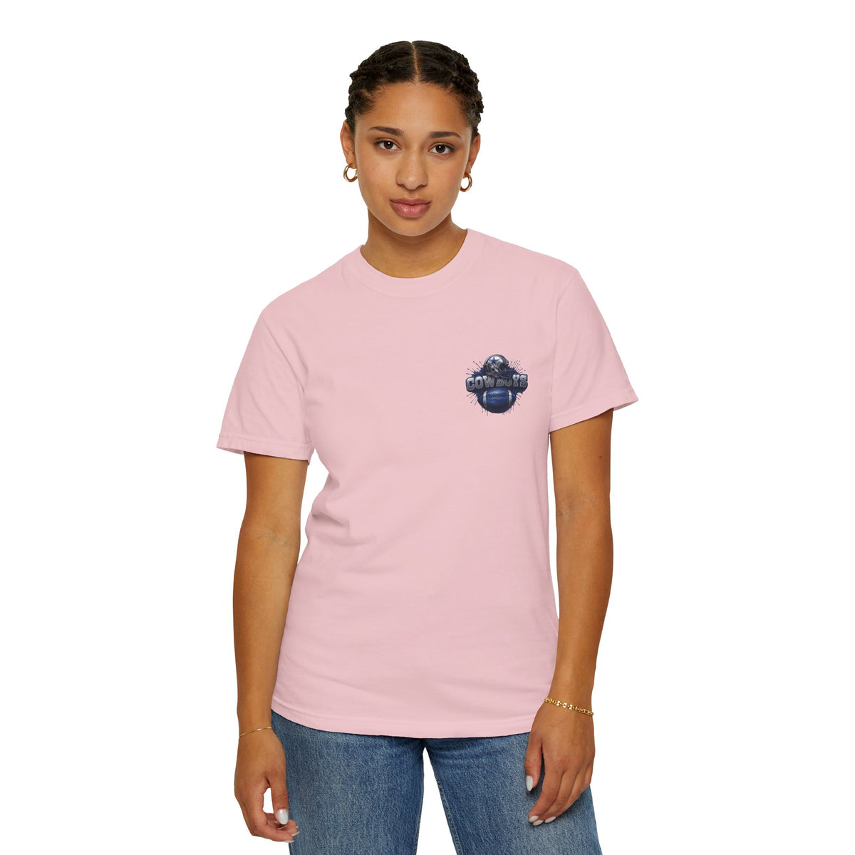Dallas Cowboys Football T-Shirt — Team Helmet & Ball Logo Tee