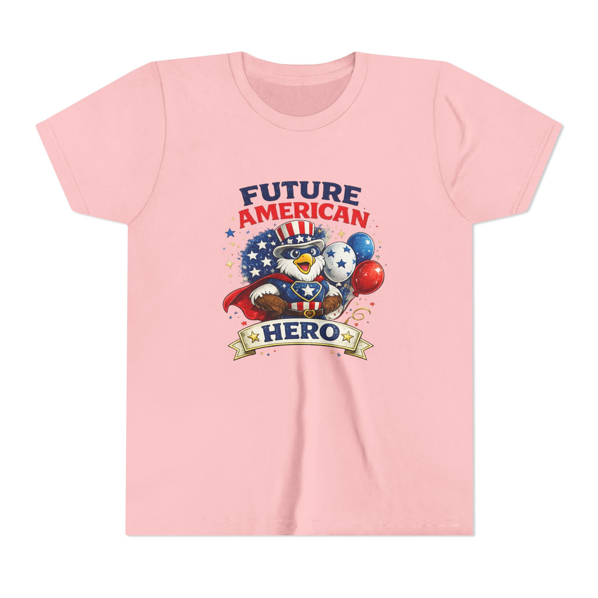 Future American Hero Youth Tee | Patriotic Eagle, Stars & Balloons