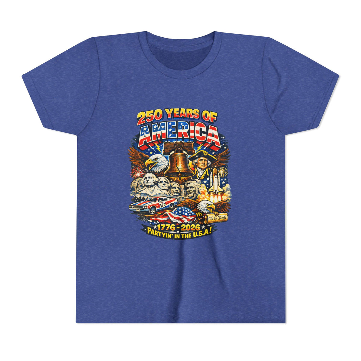250 Years of America Youth Tee | 1776-2026 Patriotic Liberty Bell Eagle