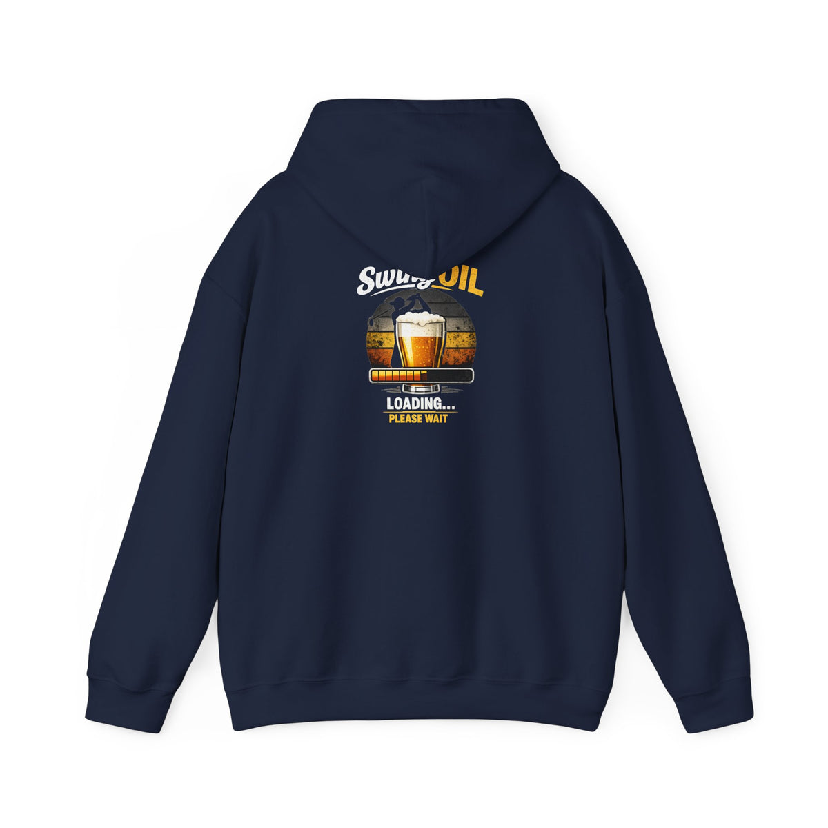 Swing Oil Logo Hoodie | Brewery Pint Graphic, Vintage Taproom Emblem