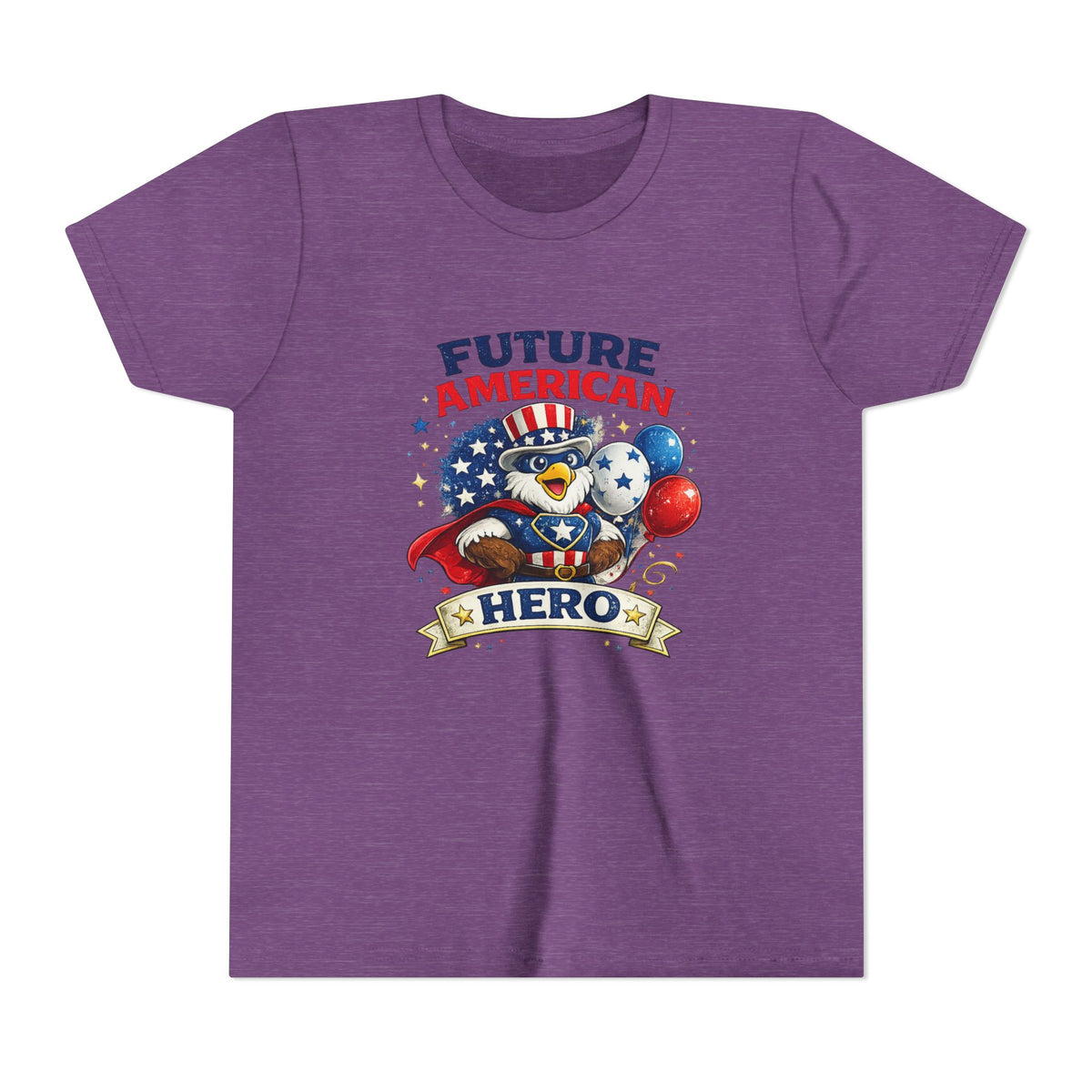 Future American Hero Youth Tee | Patriotic Eagle, Stars & Balloons