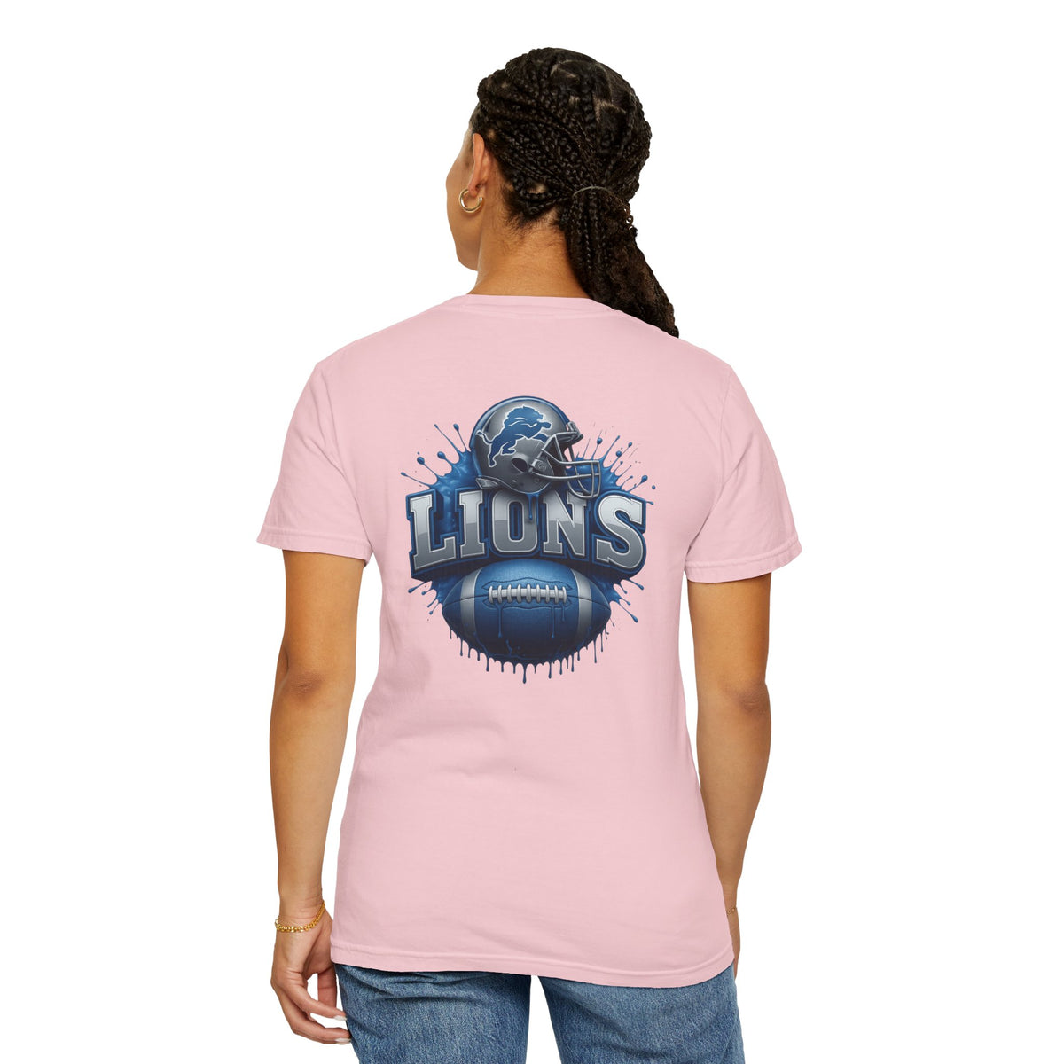 Football Graphic T-Shirt — Helmet & Ball Back Print