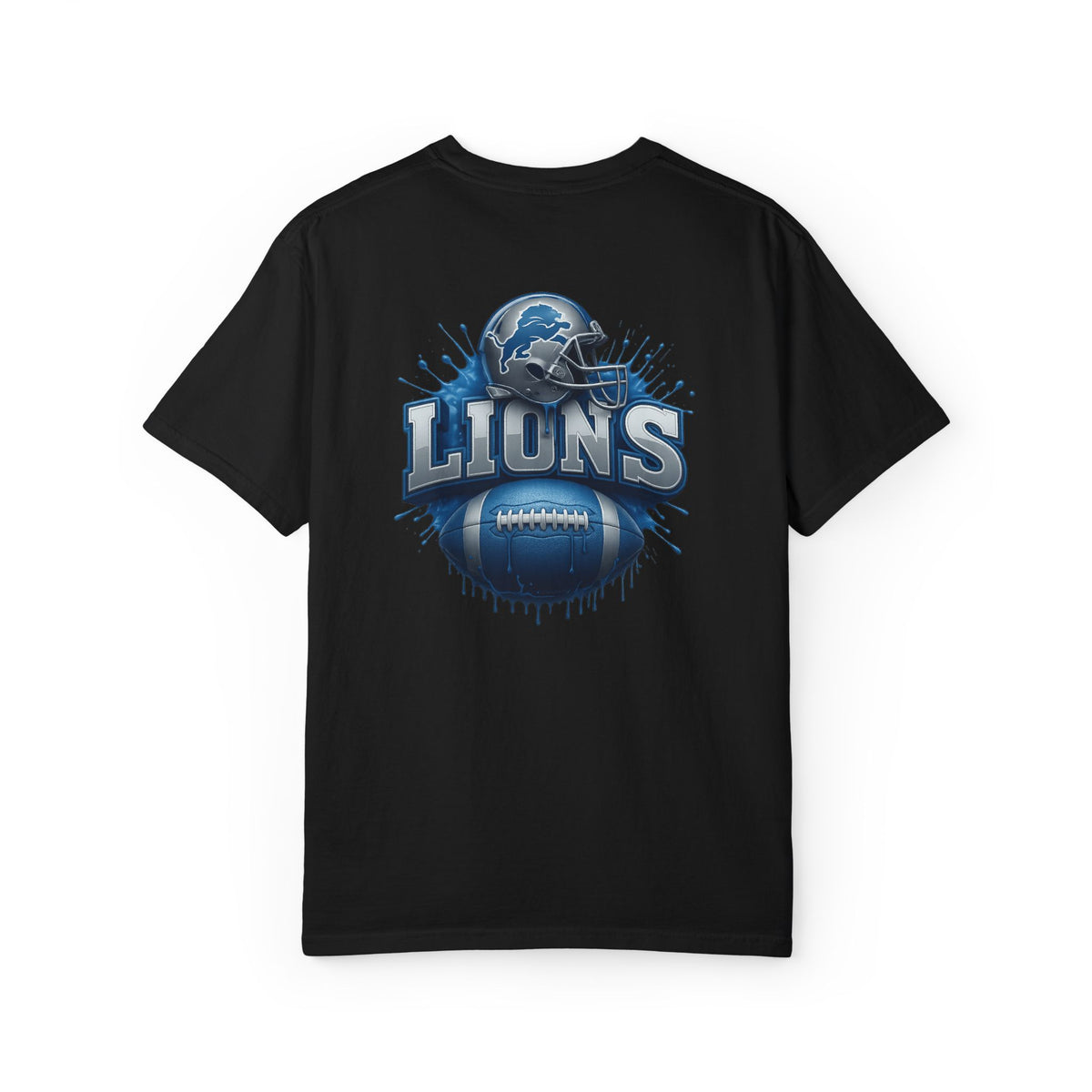 Football Graphic T-Shirt — Helmet & Ball Back Print