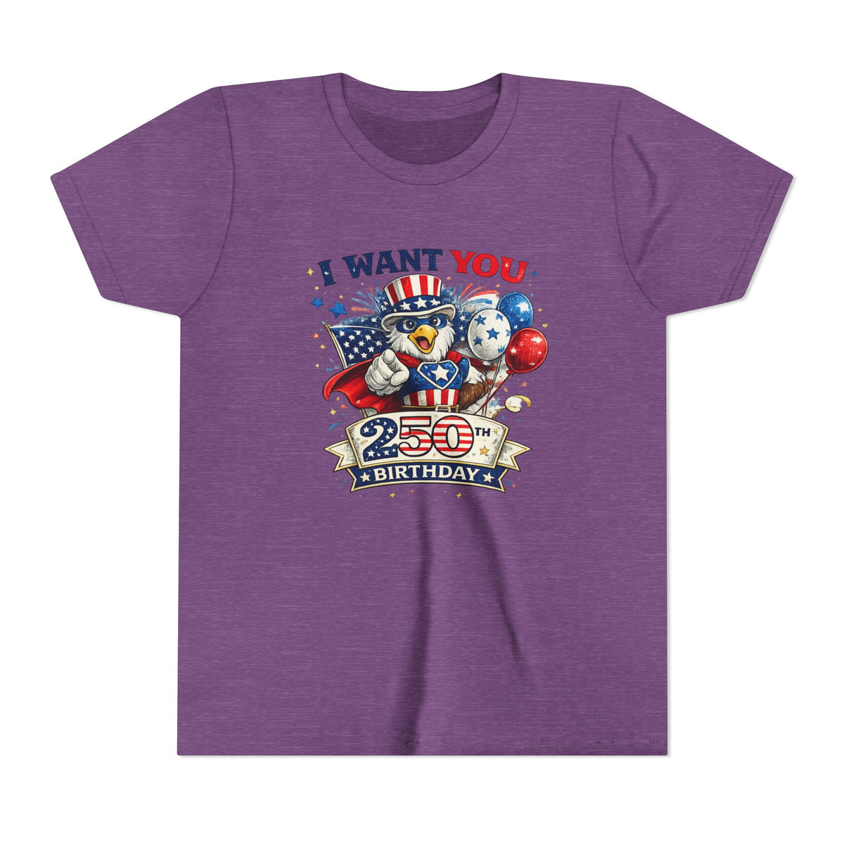 I Want You Eagle 250th Birthday Youth Tee | Patriotic Independence Day