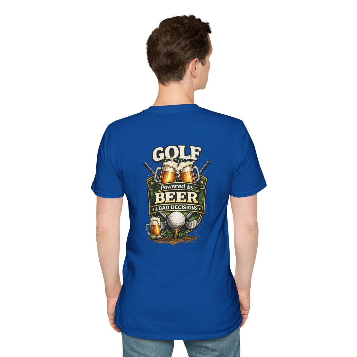 Golf Powered by Beer T-Shirt | Beer Golf Graphic Tee