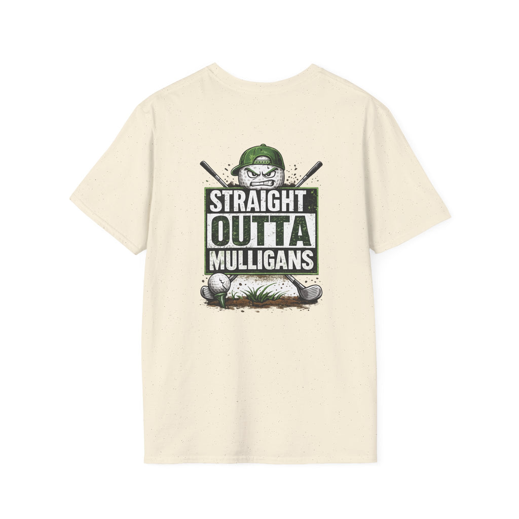 Straight Outta Mulligans T-Shirt | Golf Mulligan Funny Golfing Tee