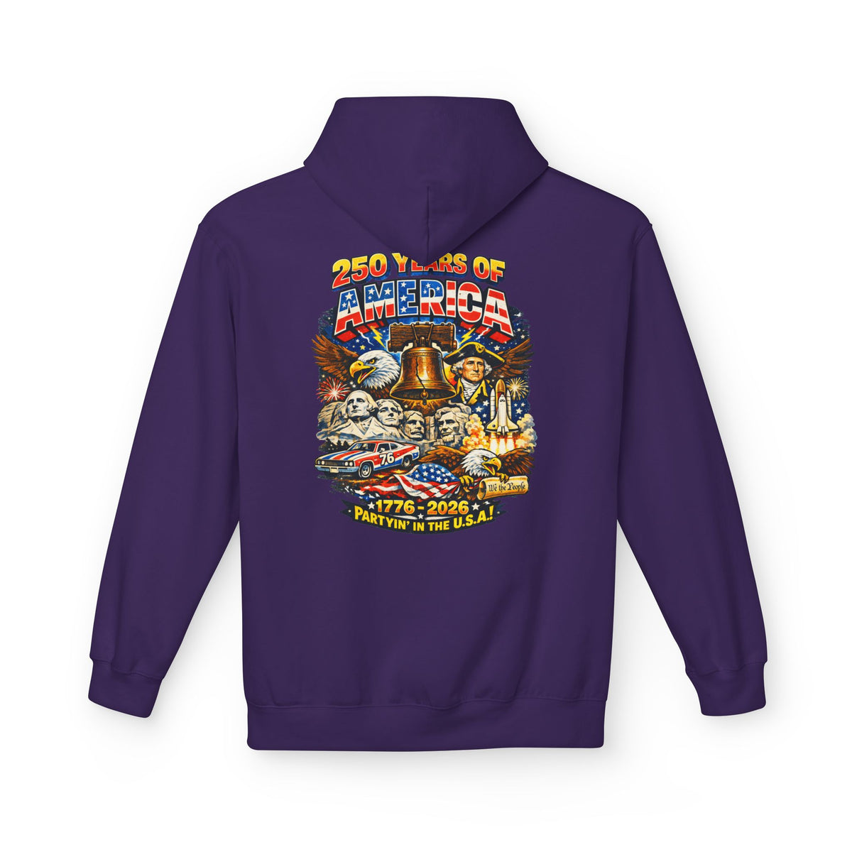 250 Years of America Hoodie | 1776-2026 Patriotic Liberty Bell Graphic