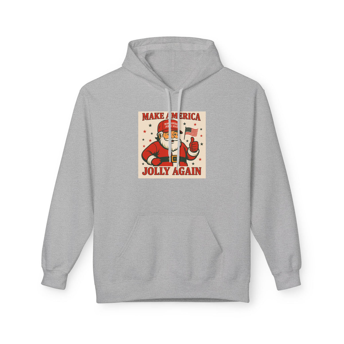 Make America Jolly Again Hoodie — Retro Santa Christmas Pullover