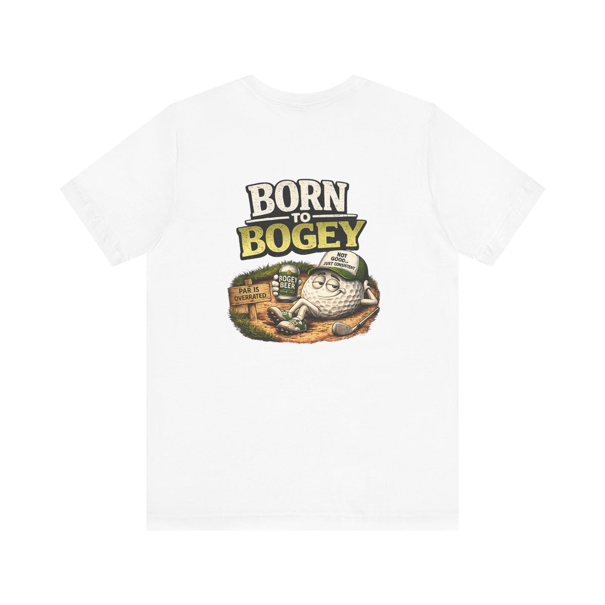 Born to Bogey T-Shirt | Golf Cartoon Logo, Back Nine Golf Club