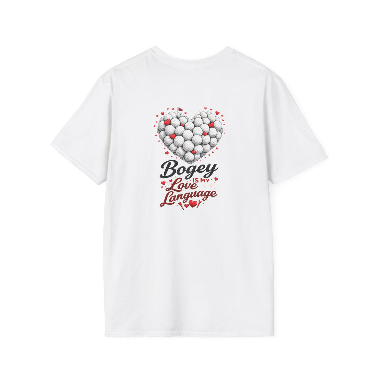 Bogey Is My Love Language T-Shirt | Golf Ball Heart, Golf Humor