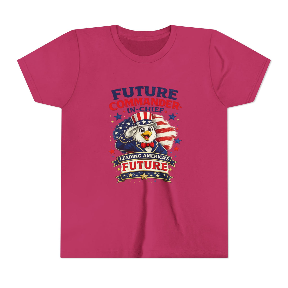 Future Commander in Chief Youth Tee | Patriotic Eagle, USA Stars Stripes