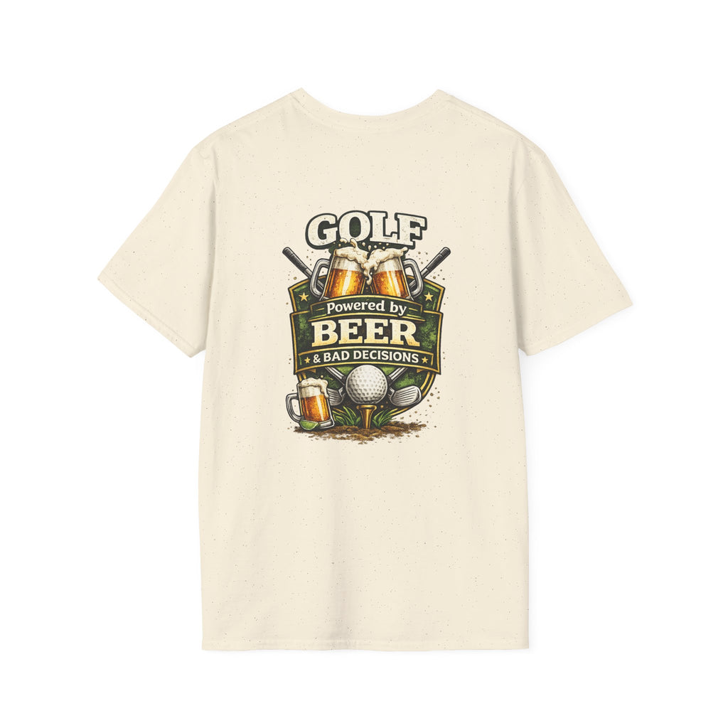 Golf Powered by Beer T-Shirt | Beer Golf Graphic Tee