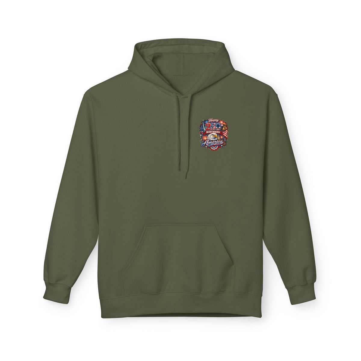 Military Memorial Cross Hoodie | Flag, Helmet & Boots Patriotic Design