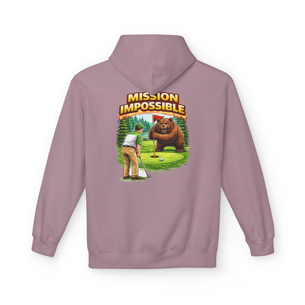 Mission Impossible Bear Golf Hoodie | Humorous Golf Illustration