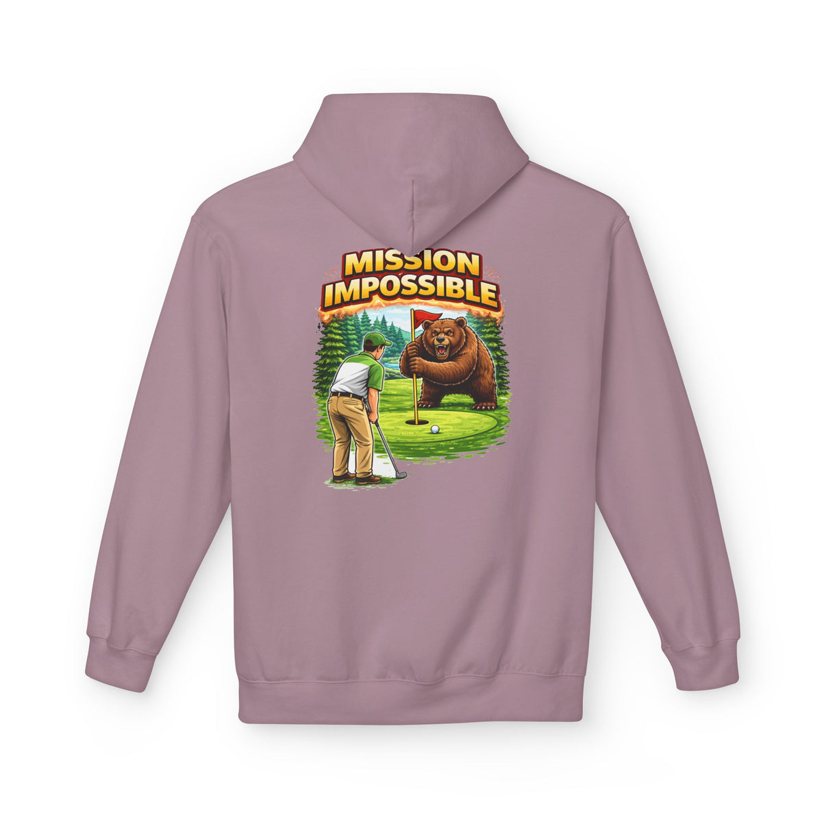Mission Impossible Bear Golf Hoodie | Humorous Golf Illustration