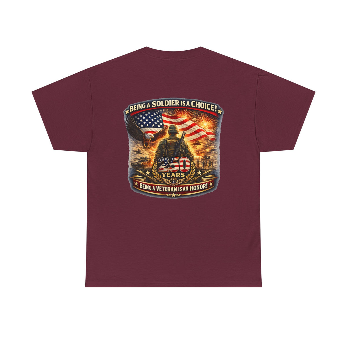 Being a Soldier Is a Choice Veteran Memorial T-Shirt | Military Patriotic USA Flag