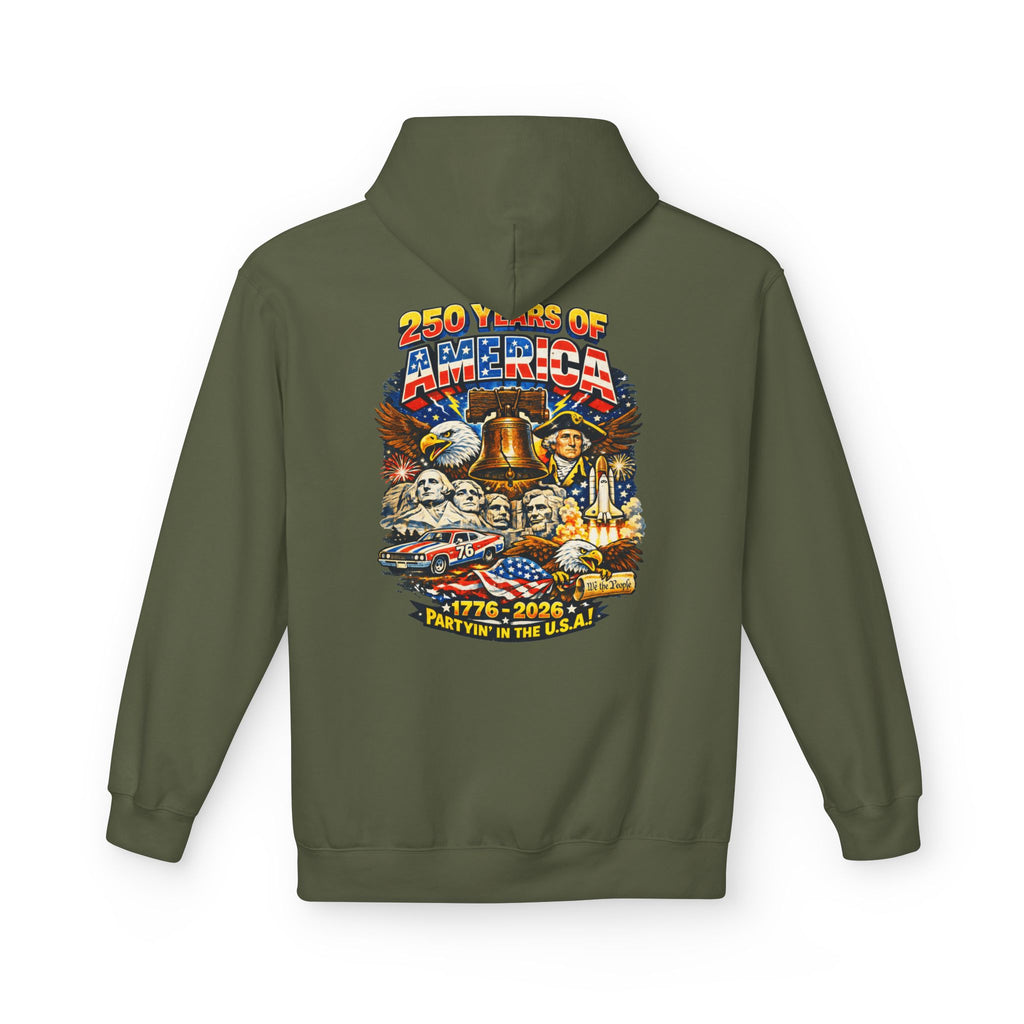 250 Years of America Hoodie | 1776-2026 Patriotic Liberty Bell Graphic