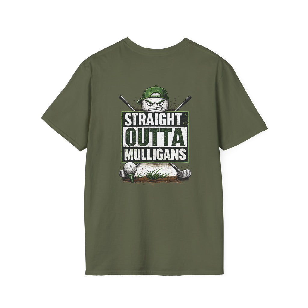 Straight Outta Mulligans T-Shirt | Golf Mulligan Funny Golfing Tee