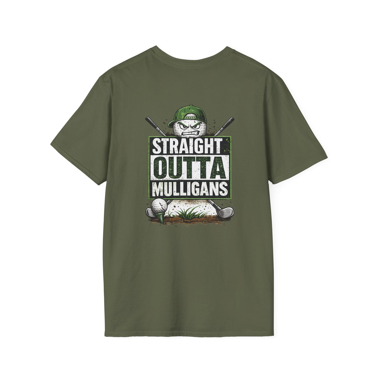 Straight Outta Mulligans T-Shirt | Golf Mulligan Funny Golfing Tee